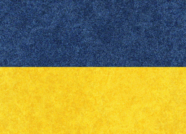 Bandiera ucraina in denim — Vettoriale Stock
