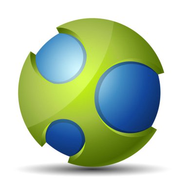 soyut küresel logosu