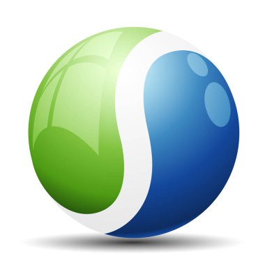 soyut küresel logosu