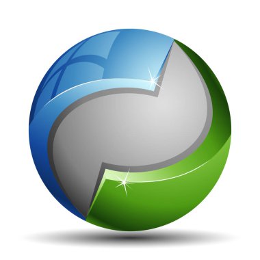 soyut küresel logosu