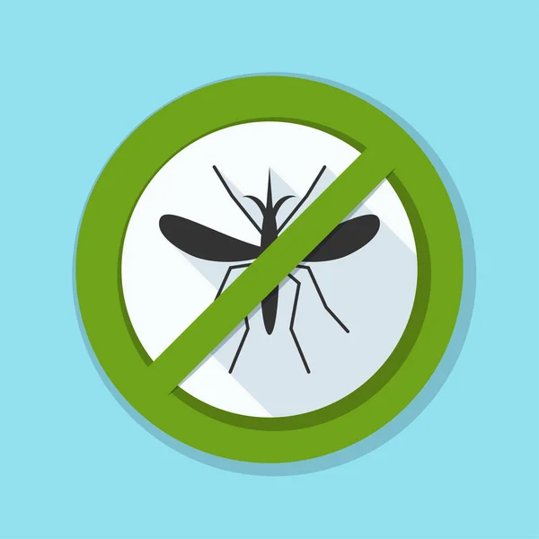 Detener signo de mosquito — Vector de stock