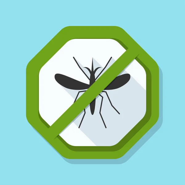 Parar sinal de mosquito — Vetor de Stock