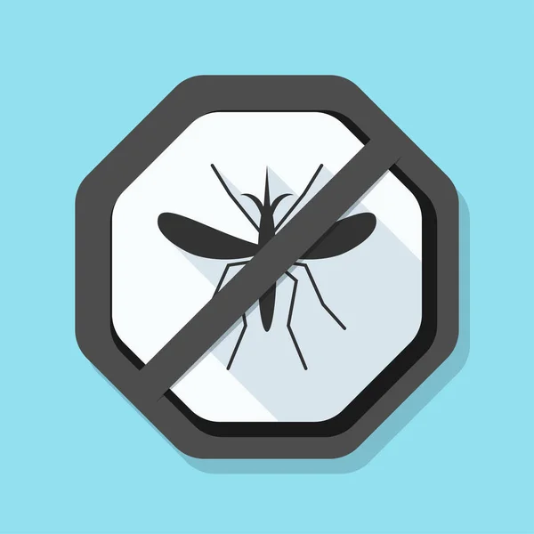 Parar sinal de mosquito — Vetor de Stock
