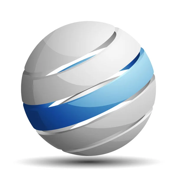 Abstract spherical logo — Stock Vector
