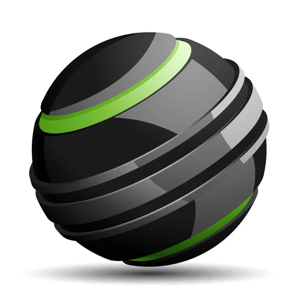Logo sferico astratto — Vettoriale Stock