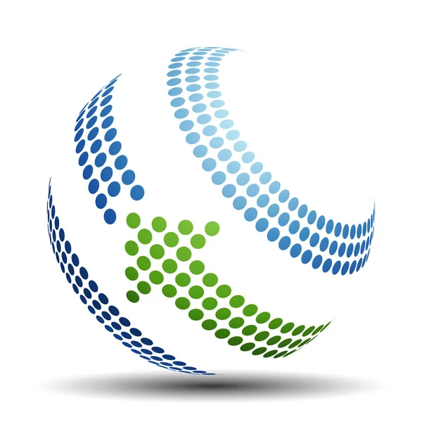 Logotipo esférico abstracto — Vector de stock