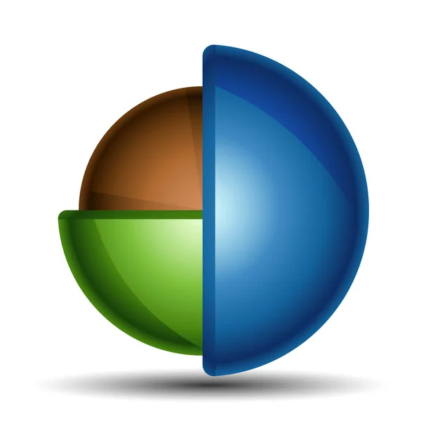 Logotipo esférico abstrato —  Vetores de Stock