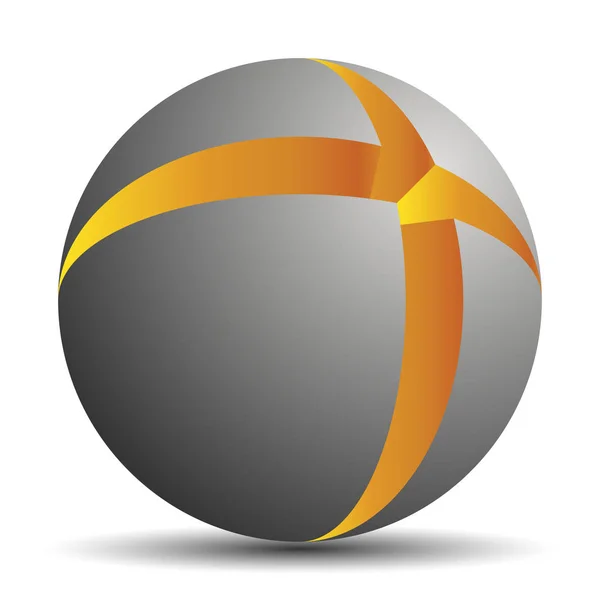 Abstraktes kugelförmiges Logo — Stockvektor