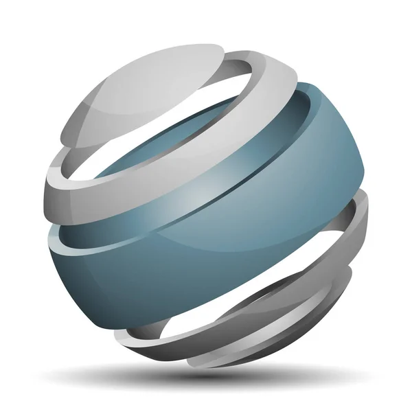 Абстрактный сферический логотип — стоковый вектор