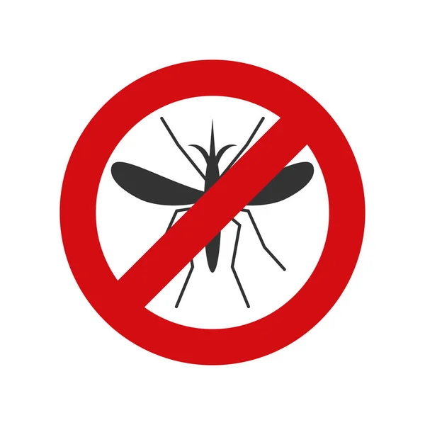 Stop mosquito sign — Stock Vector