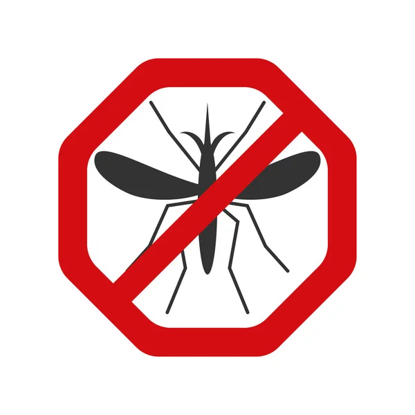 Stop mosquito sign — Stock Vector