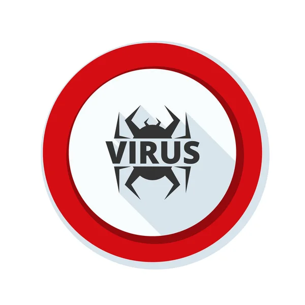 Signal de danger virus — Image vectorielle