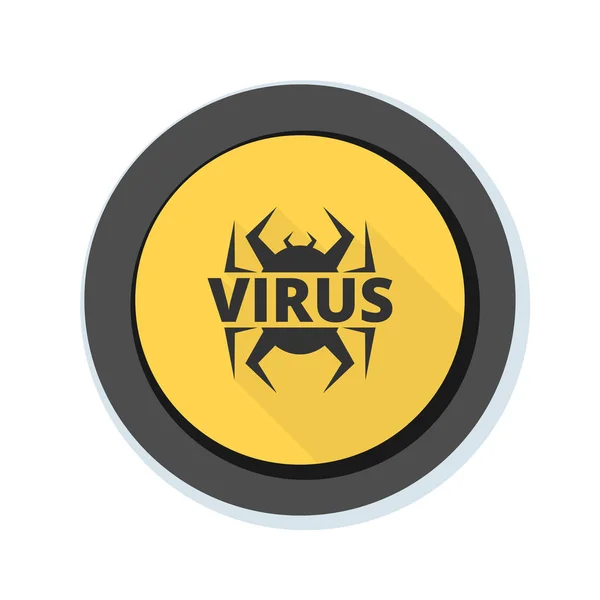 Segnale di pericolo del virus — Vettoriale Stock