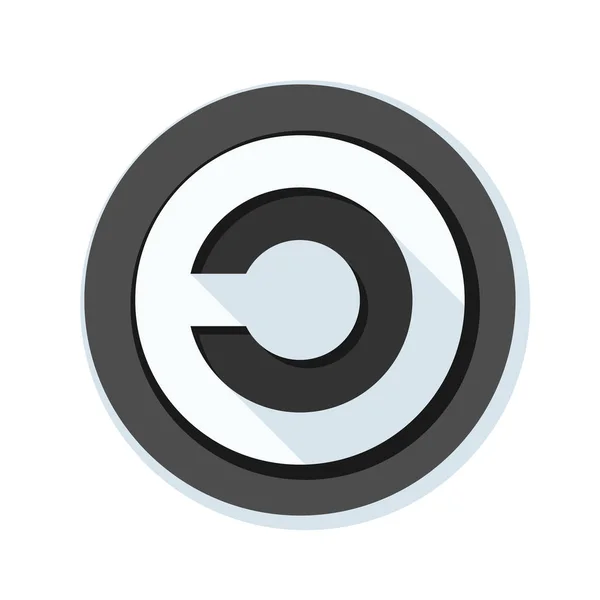 Ícone de sinal copyleft — Vetor de Stock