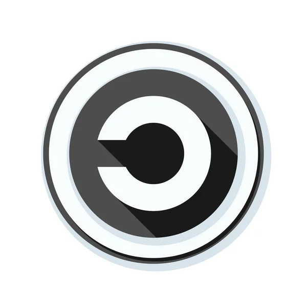 Copyleft aláírás ikonra — Stock Vector