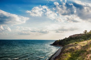 uçurumlar ile güzel deniz manzarası