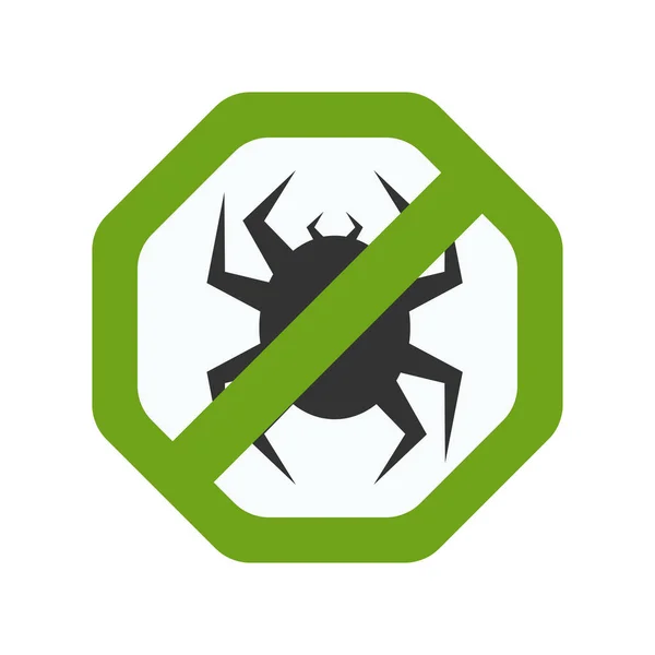 Verboden virus teken — Stockvector
