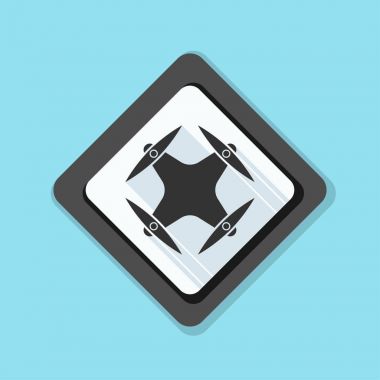 Drone bölge uyarı işareti