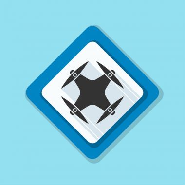 Drone bölge uyarı işareti