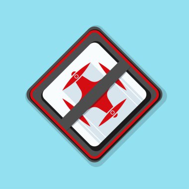 Drone serbest bölge uyarı işareti