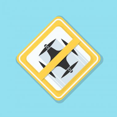 Drone serbest bölge uyarı işareti