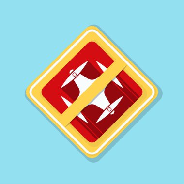 Drone serbest bölge uyarı işareti