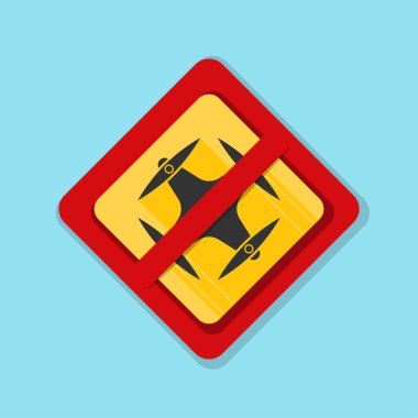 Drone serbest bölge uyarı işareti