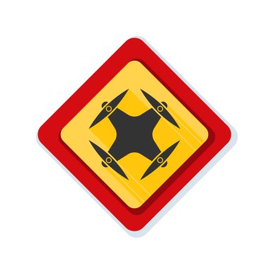 Drone bölge uyarı işareti