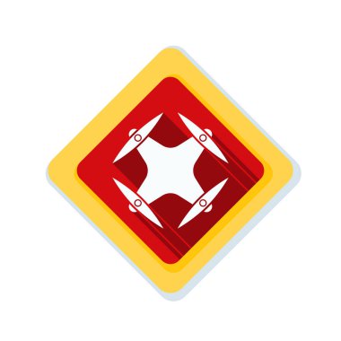 Drone bölge uyarı işareti