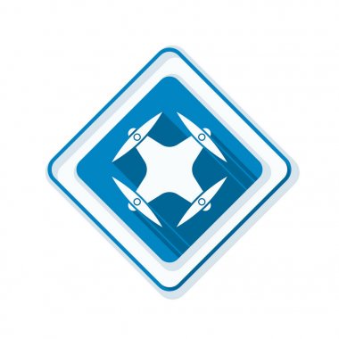 Drone bölge uyarı işareti