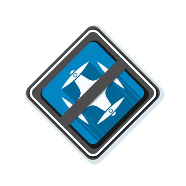 Drone serbest bölge uyarı işareti