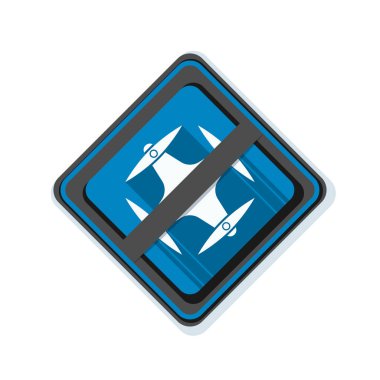 Drone serbest bölge uyarı işareti