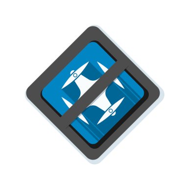 Drone serbest bölge uyarı işareti