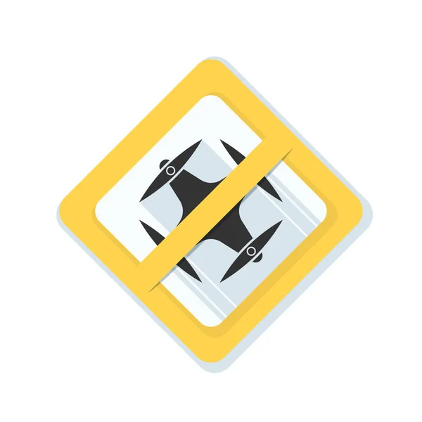 Drone Free Zone Warning sign — Stock Vector