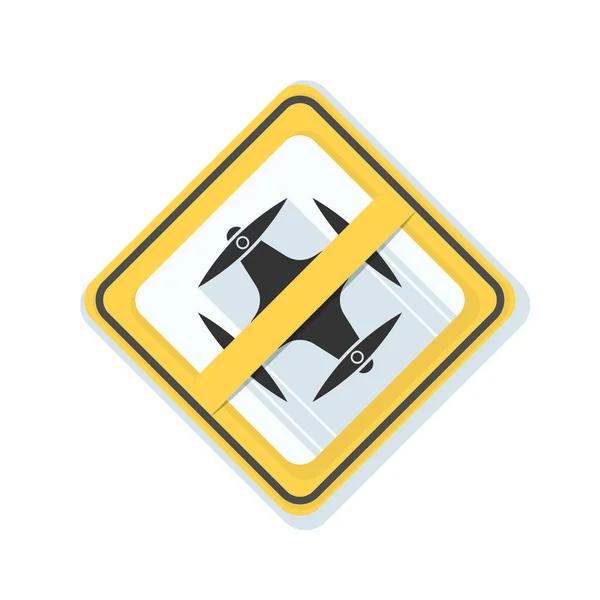 Drone Free Zone Warning sign — Stock Vector