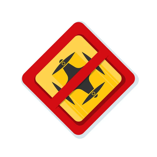 无人机保税区警告标志 — 图库矢量图片