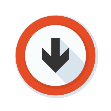 aşağı ok işareti