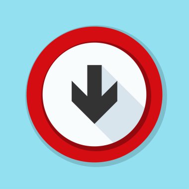 aşağı ok işareti