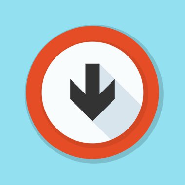 aşağı ok işareti