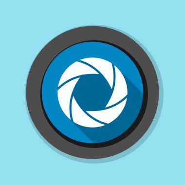 Fotoğraf makinesi obtüratör Diyafram simgesiyle