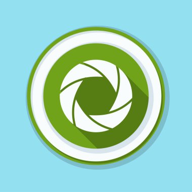 Fotoğraf makinesi obtüratör Diyafram simgesiyle