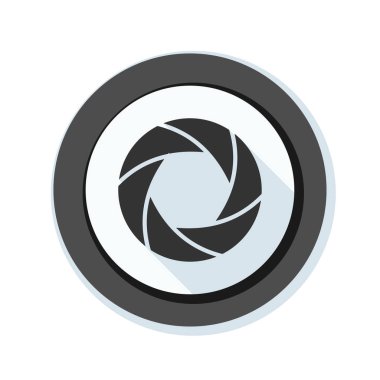 Fotoğraf makinesi obtüratör Diyafram simgesiyle