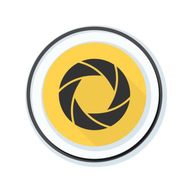 Fotoğraf makinesi obtüratör Diyafram simgesiyle