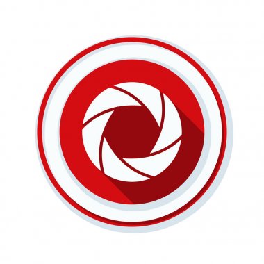 Fotoğraf makinesi obtüratör Diyafram simgesiyle