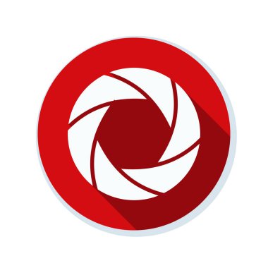 Fotoğraf makinesi obtüratör Diyafram simgesiyle