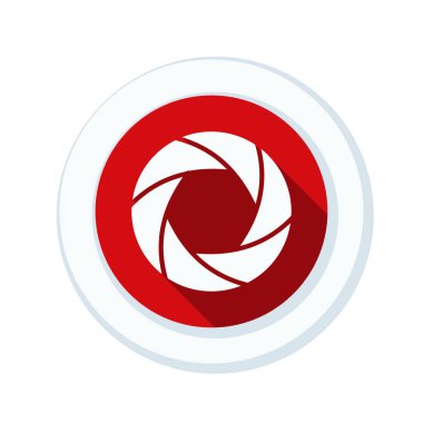 Fotoğraf makinesi obtüratör Diyafram simgesiyle