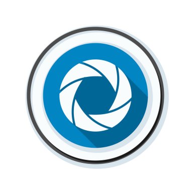 Fotoğraf makinesi obtüratör Diyafram simgesiyle