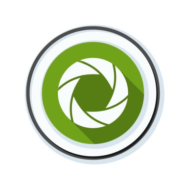 Fotoğraf makinesi obtüratör Diyafram simgesiyle