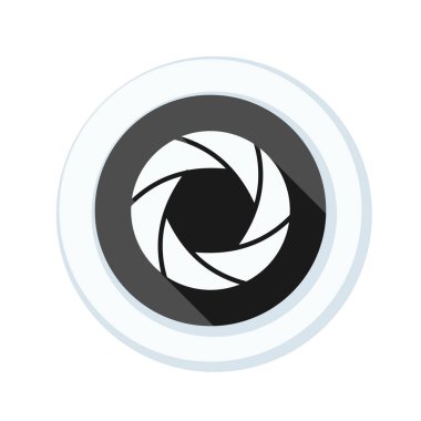 Fotoğraf makinesi obtüratör Diyafram simgesiyle