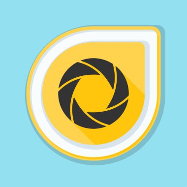 Fotoğraf makinesi obtüratör Diyafram simgesiyle